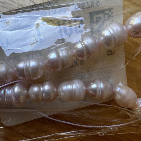New Natural Rose Quartz Pearl Cultured Gemstones Pink Beads NOS Original Package - Picture 10 of 12